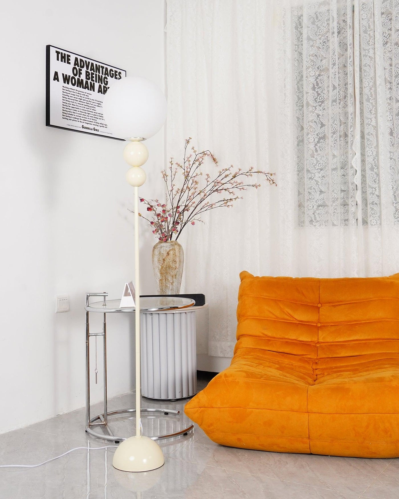 Clavel Floor Lamp – Elegant Metal & Glass Design for Modern Interiors