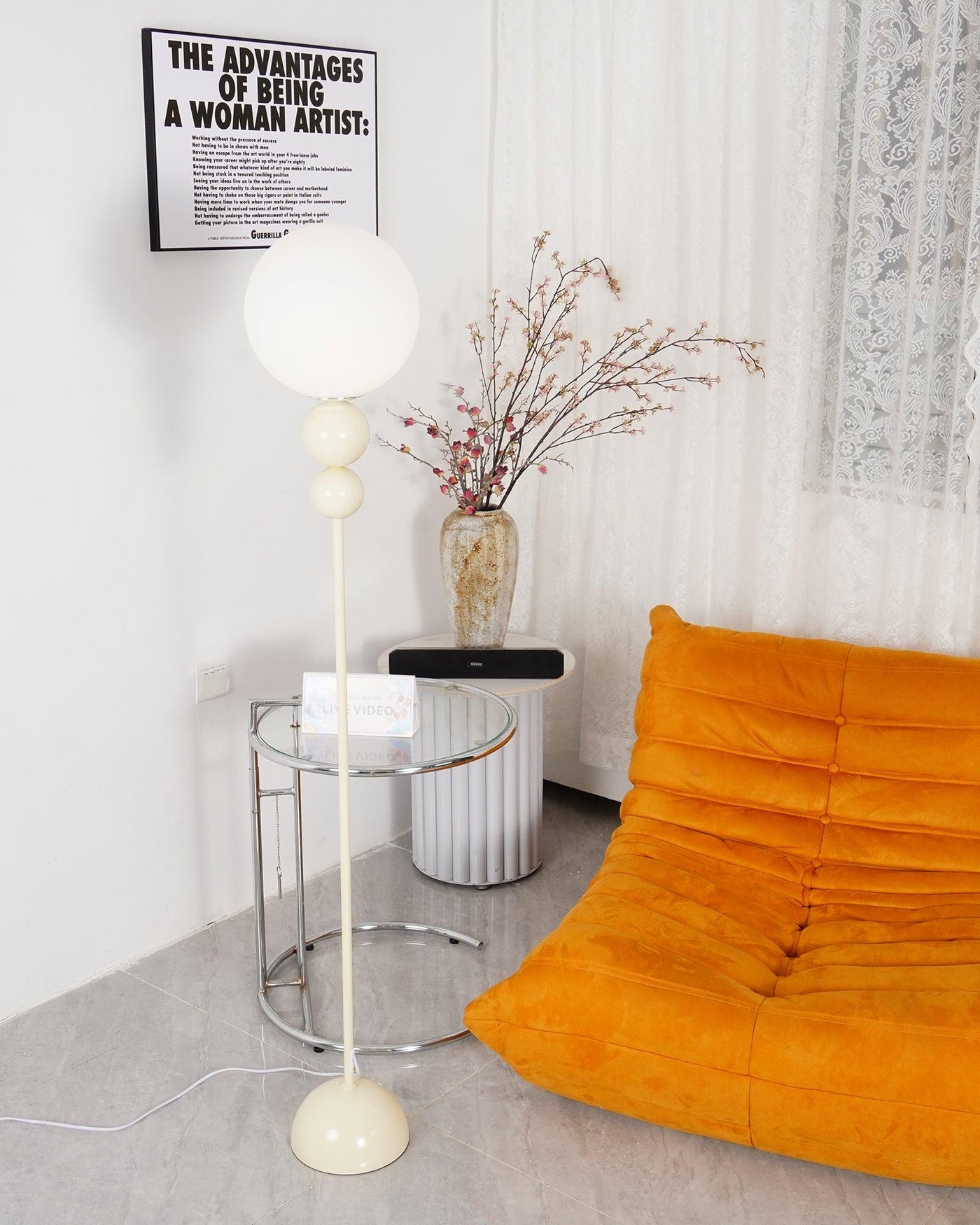 Clavel Floor Lamp – Elegant Metal & Glass Design for Modern Interiors