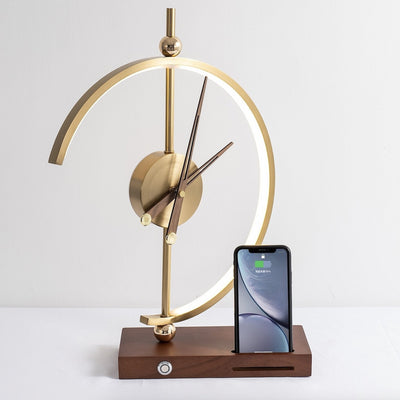 NagoyaLight™ Clock Lamp – Modern Lighting with Wireless Charging & Built-in Clock