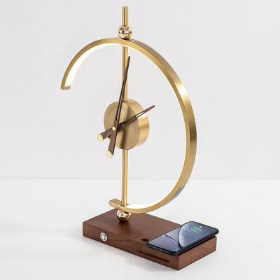 NagoyaLight™ Clock Lamp – Modern Lighting with Wireless Charging & Built-in Clock