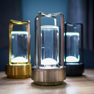 CrystalGlow Luxury Lamp – Wireless Rechargeable LED Light with Elegant Crystal Diffuser