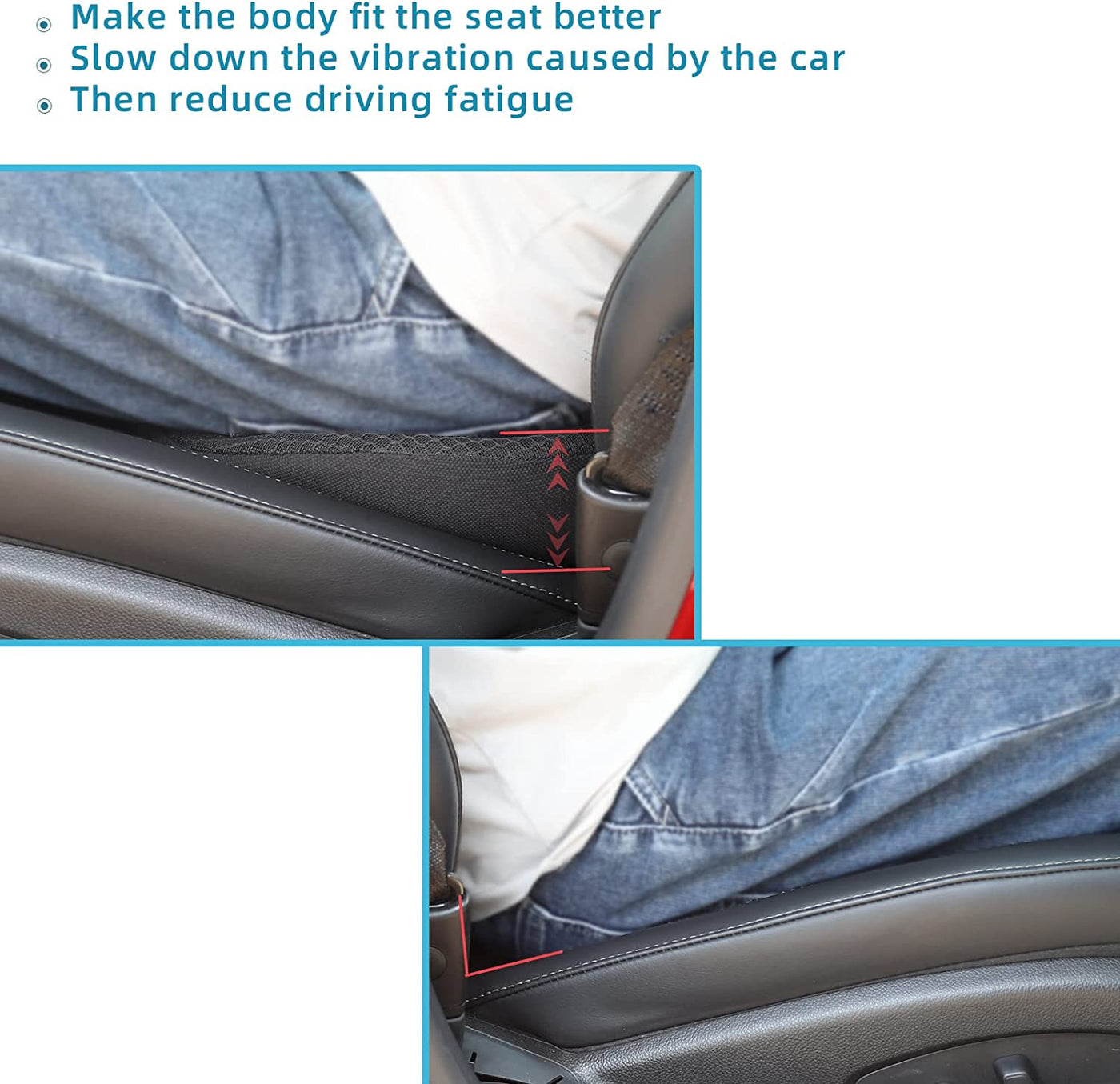 Ergonomic Car Seat Booster Cushion – Comfort and Height for Adults