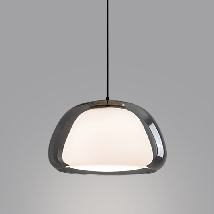 Modern Jelly Pendant Light – Elegant White Glass Shade with Adjustable Drop