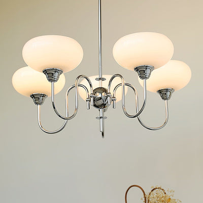 Elegant Cream Glass Chandelier – Timeless Luxury for Your Home