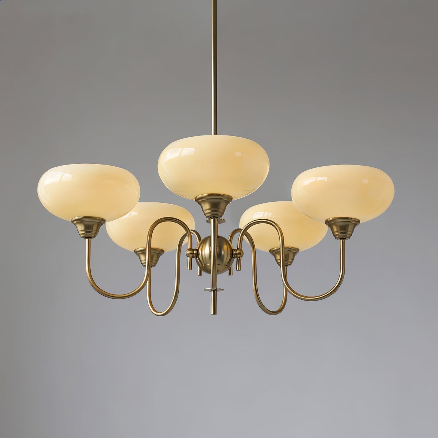 Elegant Cream Glass Chandelier – Timeless Luxury for Your Home