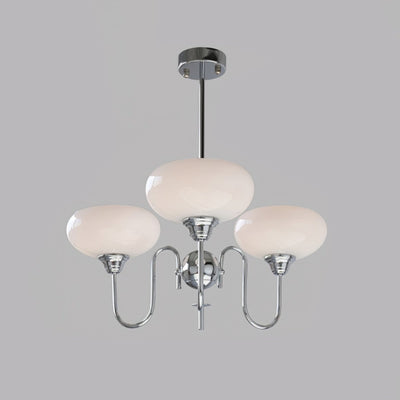 Elegant Cream Glass Chandelier – Timeless Luxury for Your Home
