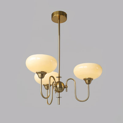 Elegant Cream Glass Chandelier – Timeless Luxury for Your Home