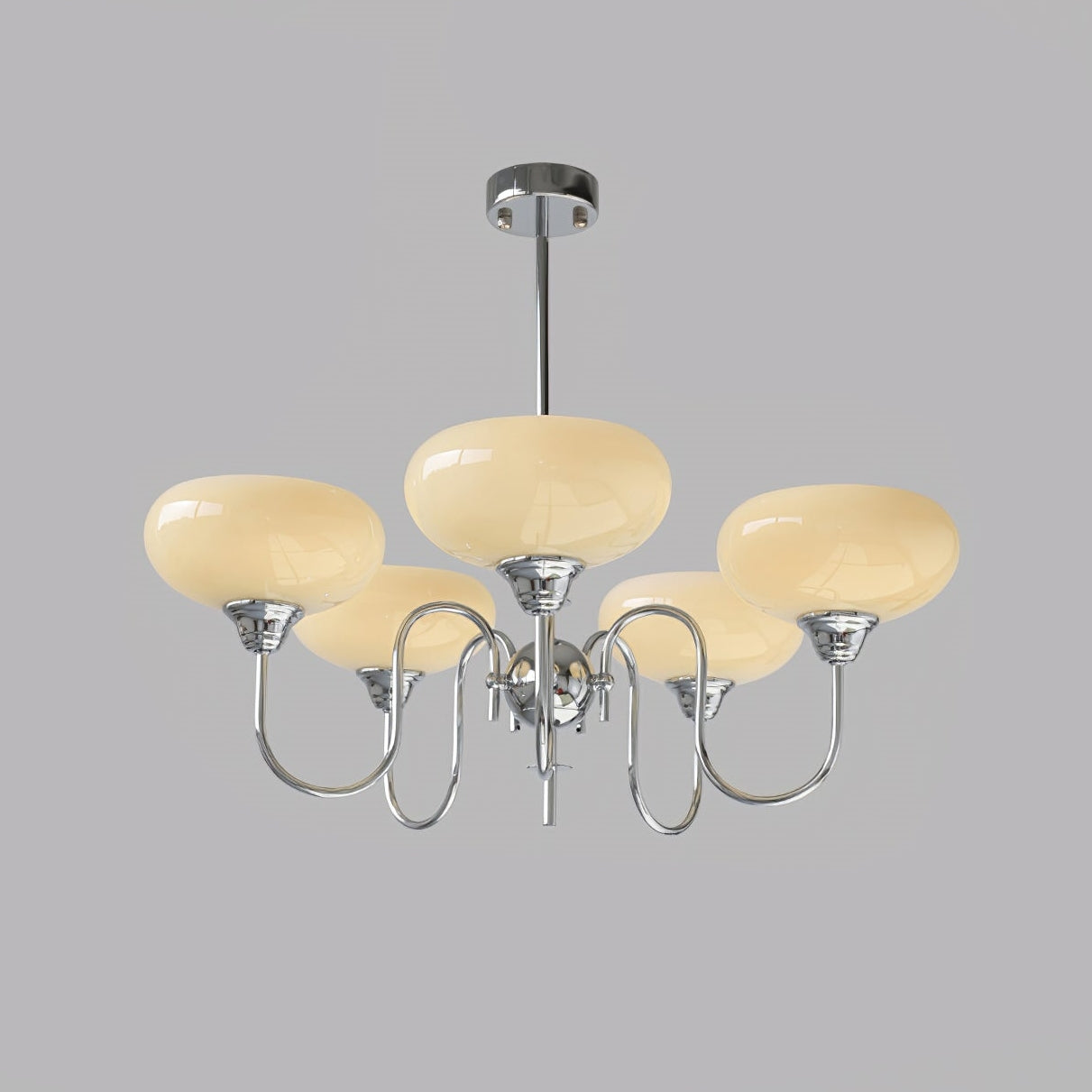 Elegant Cream Glass Chandelier – Timeless Luxury for Your Home