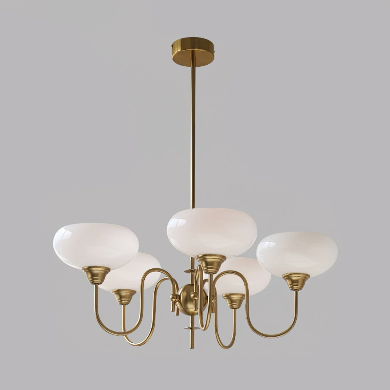 Elegant Cream Glass Chandelier – Timeless Luxury for Your Home