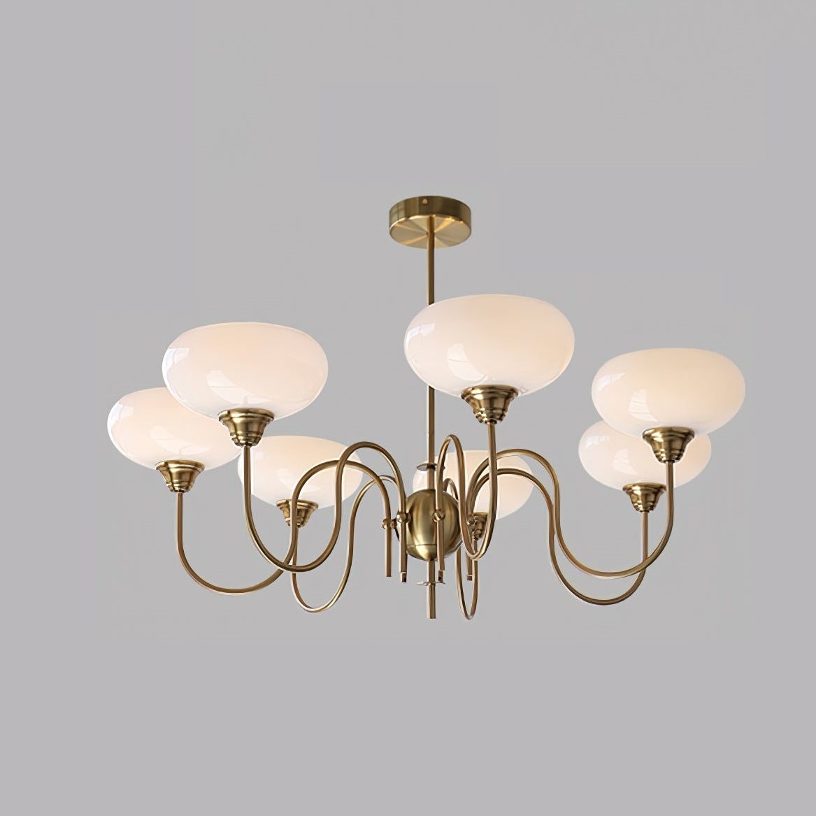 Elegant Cream Glass Chandelier – Timeless Luxury for Your Home
