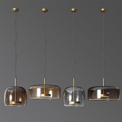 Hotel Glass Pendant Light – Elegant LED Hanging Lamp (110-220V, Glass, 28cm/38cm)