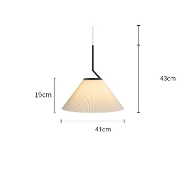 Nordic Pleated Cream Pendant Light – Soft Elegance for Modern Interiors