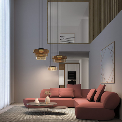 Moon Pendant Light – Elegant Glass Hanging Lamp with Adjustable Suspension (12W LED, Warm Light)