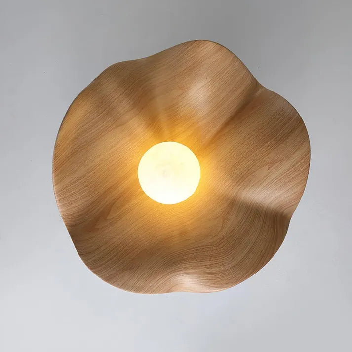 Nordic Wooden Lotus Ceiling Light – Nature-Inspired Elegance for Modern Interiors