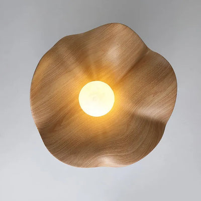 Nordic Wooden Lotus Ceiling Light – Nature-Inspired Elegance for Modern Interiors