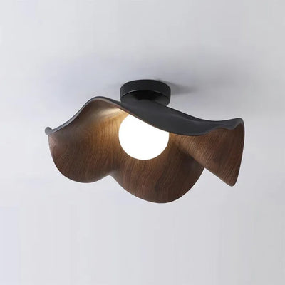 Nordic Wooden Lotus Ceiling Light – Nature-Inspired Elegance for Modern Interiors