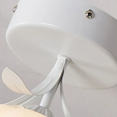French Tiffany Mini Flower Ceiling Light – Vintage Stained Glass Flush Mount (E27)