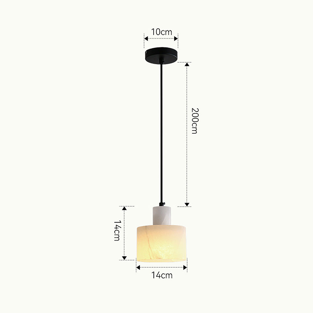 Scandinavian White Marble Pendant Light – Minimalist Elegance for Modern Interiors