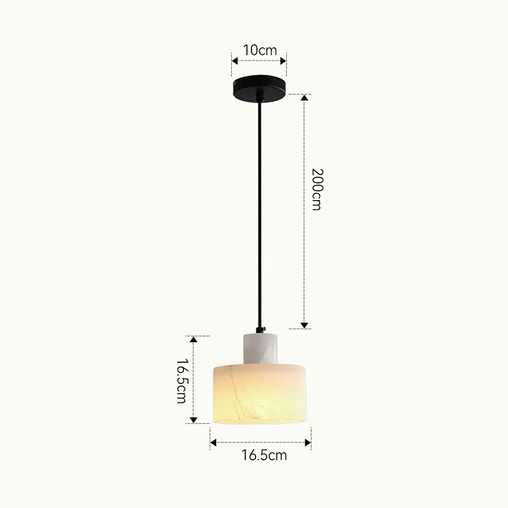 Scandinavian White Marble Pendant Light – Minimalist Elegance for Modern Interiors