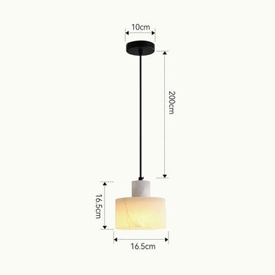 Scandinavian White Marble Pendant Light – Minimalist Elegance for Modern Interiors