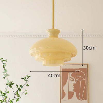 Bauhaus Cream Yellow Glass Pendant Light – A Perfect Balance of Vintage & Modern Design