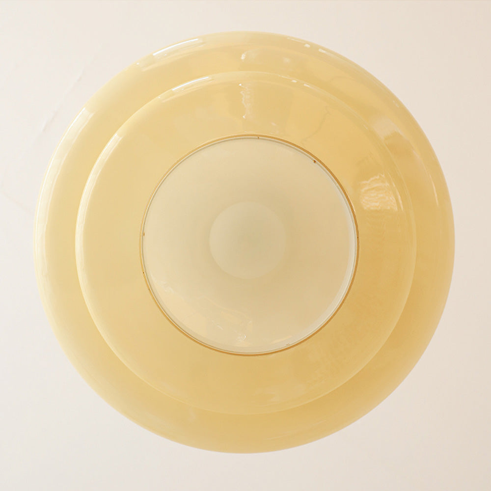Bauhaus Cream Yellow Glass Pendant Light – A Perfect Balance of Vintage & Modern Design