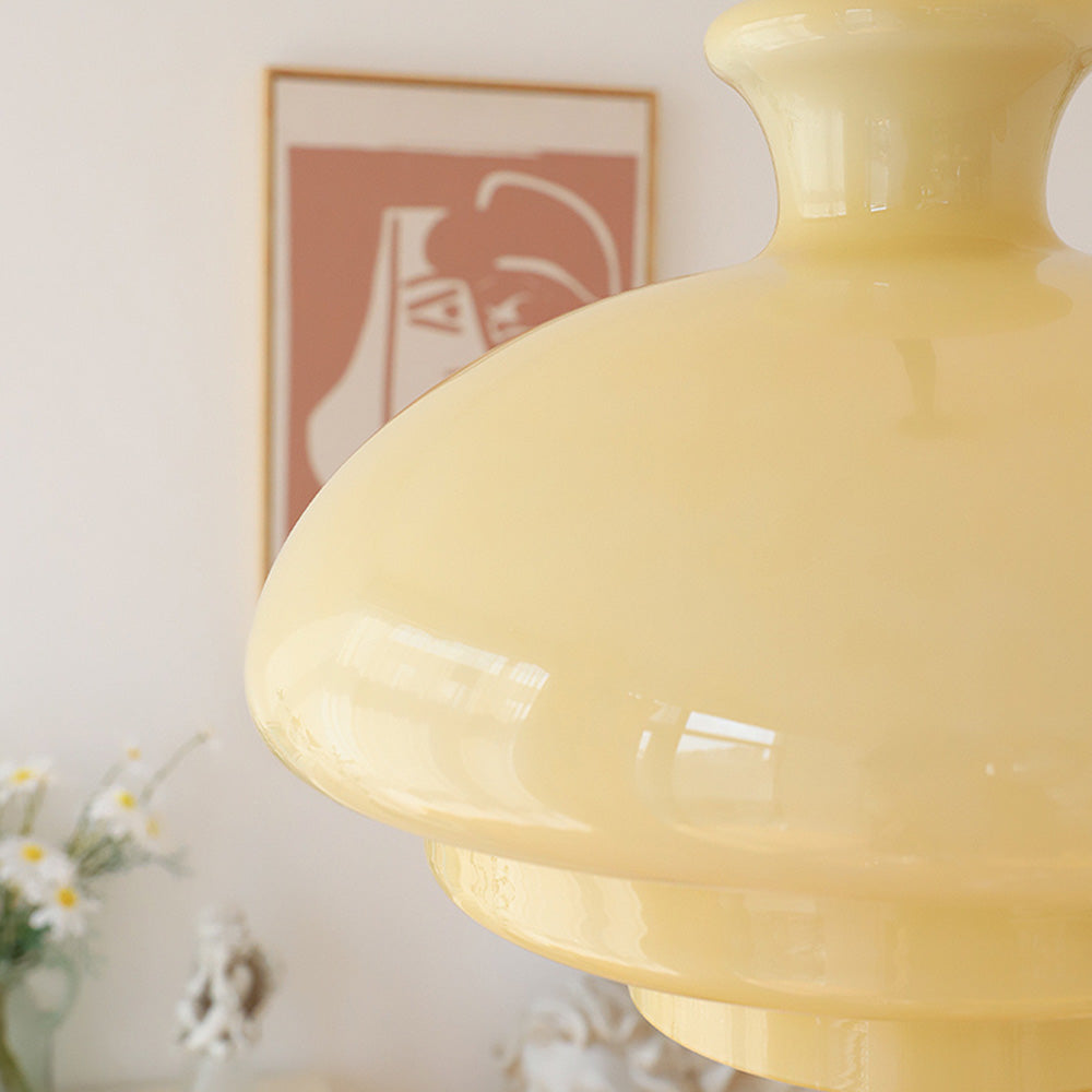 Bauhaus Cream Yellow Glass Pendant Light – A Perfect Balance of Vintage & Modern Design