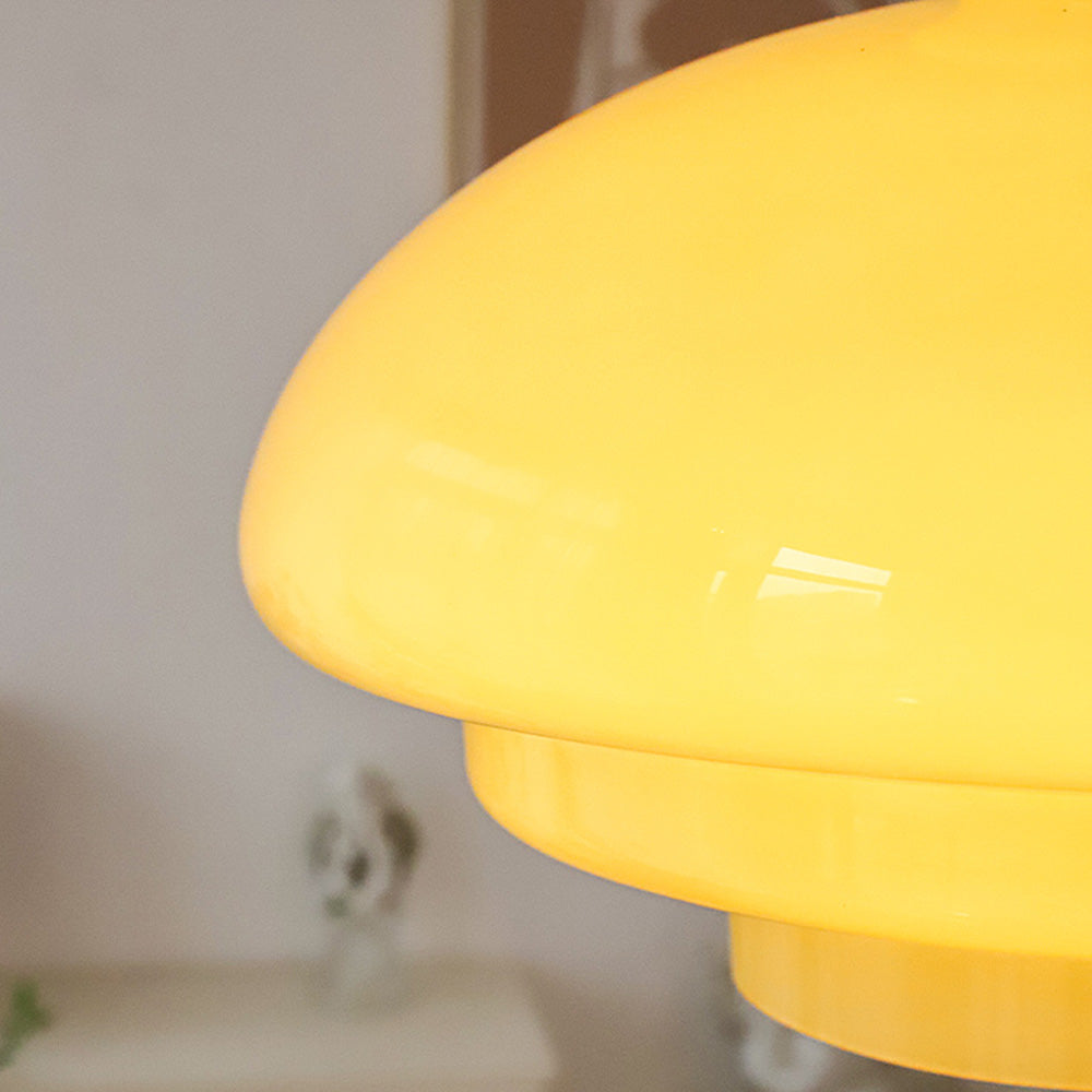 Bauhaus Cream Yellow Glass Pendant Light – A Perfect Balance of Vintage & Modern Design