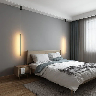 Minimalist Long LED Pendant Light – Sleek Aluminium Design for Modern Interiors