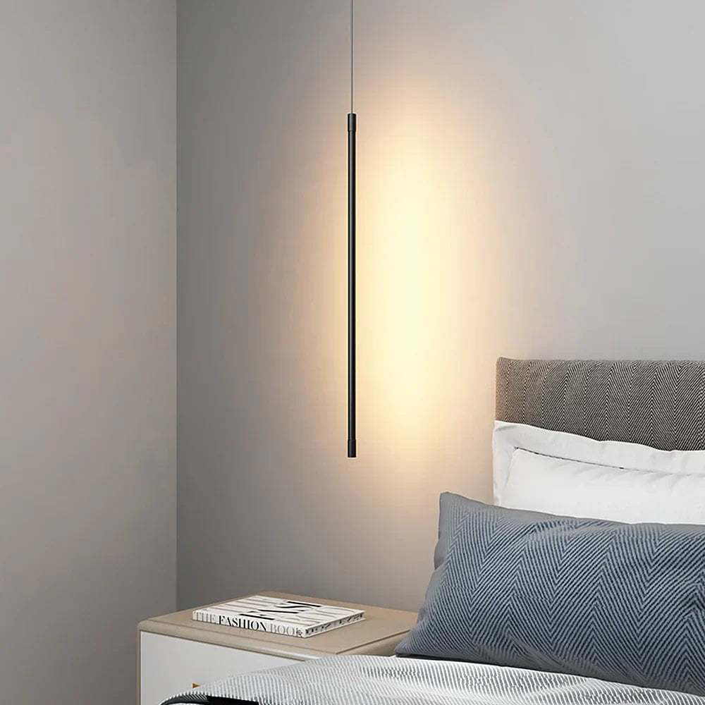Minimalist Long LED Pendant Light – Sleek Aluminium Design for Modern Interiors