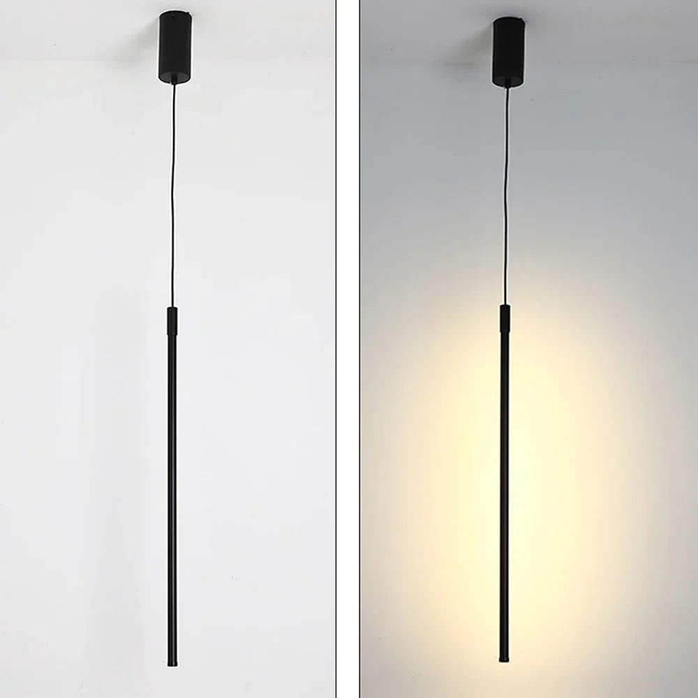Minimalist Long LED Pendant Light – Sleek Aluminium Design for Modern Interiors