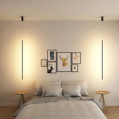 Minimalist Long LED Pendant Light – Sleek Aluminium Design for Modern Interiors