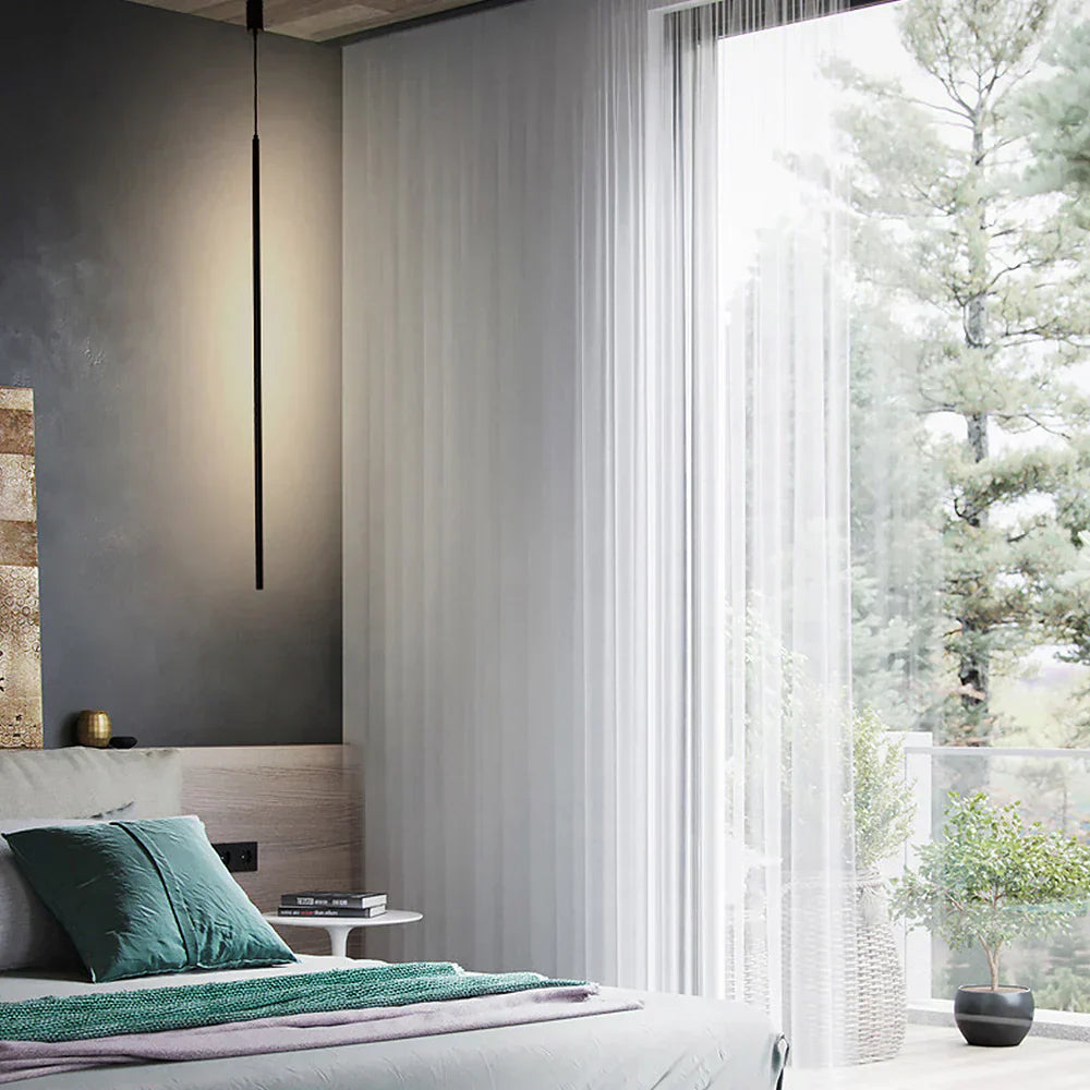 Minimalist Long LED Pendant Light – Sleek Aluminium Design for Modern Interiors