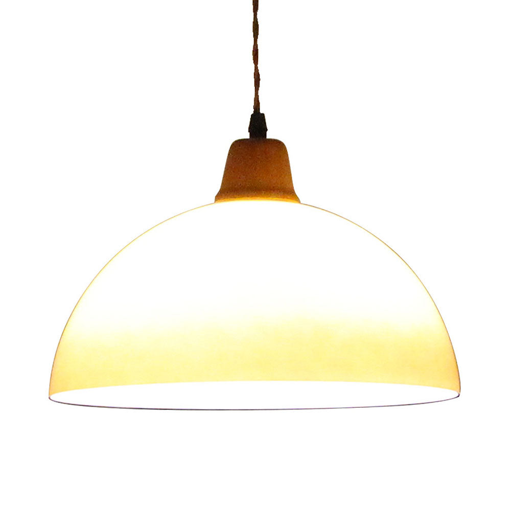 Retro Amber Glass Farmhouse Pendant Light – Vintage Charm with Rustic Elegance
