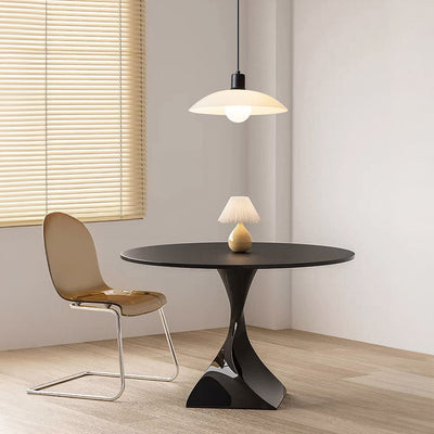 Minimalist White Disc Glass Pendant Light – Elegant Modern Lighting