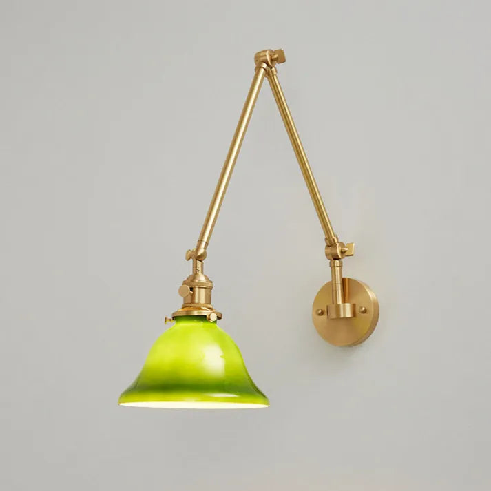 Vintage Green Adjustable Wall Light – Classic Design with Modern Flexibility