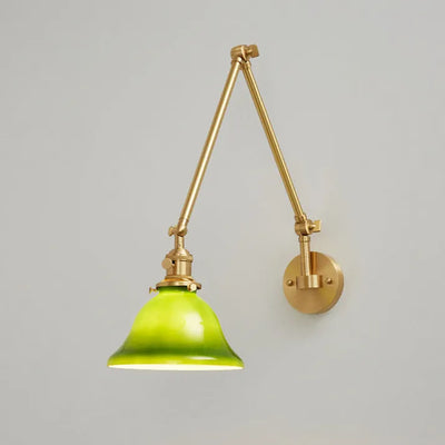 Vintage Green Adjustable Wall Light – Classic Design with Modern Flexibility