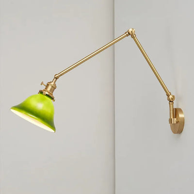 Vintage Green Adjustable Wall Light – Classic Design with Modern Flexibility