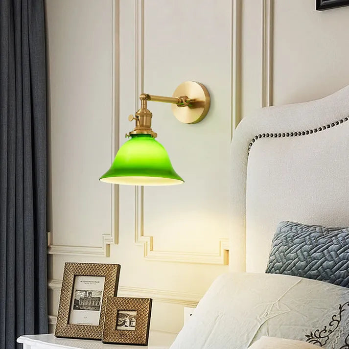 Vintage Green Adjustable Wall Light – Classic Design with Modern Flexibility