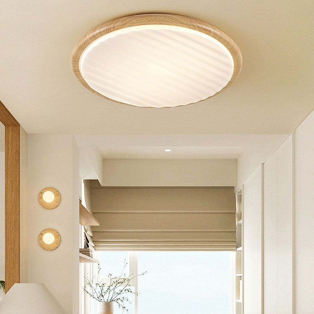 Wooden Wrinkles LED Ceiling Light – Natural Elegance with Modern Technology