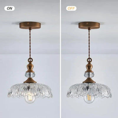 Mid-Century Glass Pendant Light – Elegant Retro Hanging Lamp for Kitchen Islands