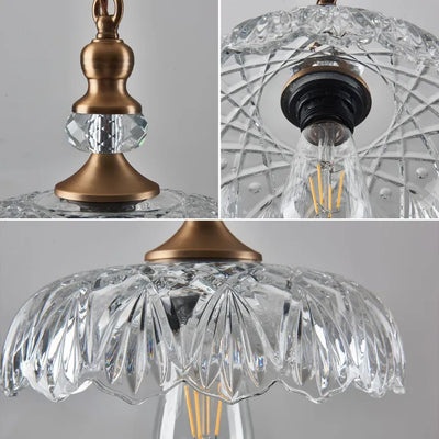 Mid-Century Glass Pendant Light – Elegant Retro Hanging Lamp for Kitchen Islands