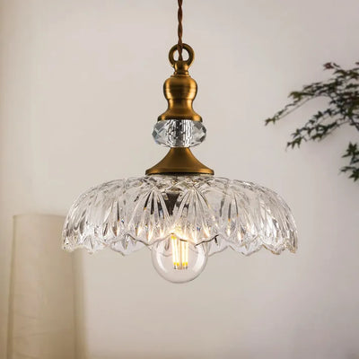 Mid-Century Glass Pendant Light – Elegant Retro Hanging Lamp for Kitchen Islands