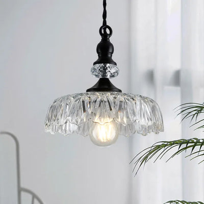 Mid-Century Glass Pendant Light – Elegant Retro Hanging Lamp for Kitchen Islands