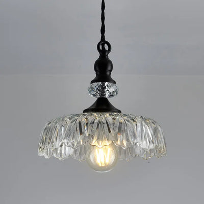 Mid-Century Glass Pendant Light – Elegant Retro Hanging Lamp for Kitchen Islands