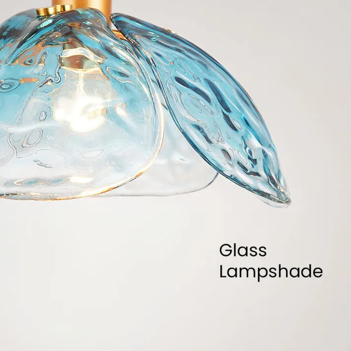 Floral Blossom Pendant Light – Elegant Glass Hanging Lamp for Bedrooms & Living Spaces