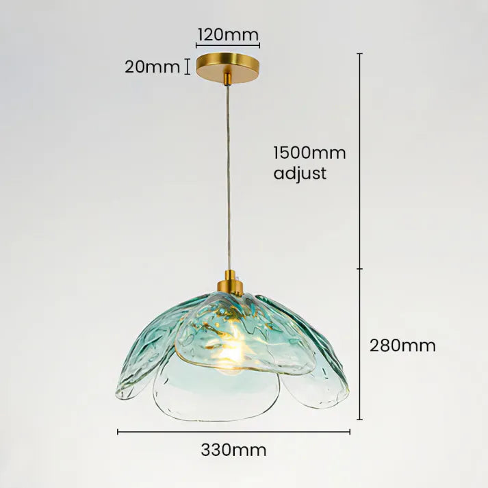 Floral Blossom Pendant Light – Elegant Glass Hanging Lamp for Bedrooms & Living Spaces