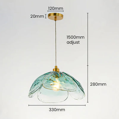 Floral Blossom Pendant Light – Elegant Glass Hanging Lamp for Bedrooms & Living Spaces