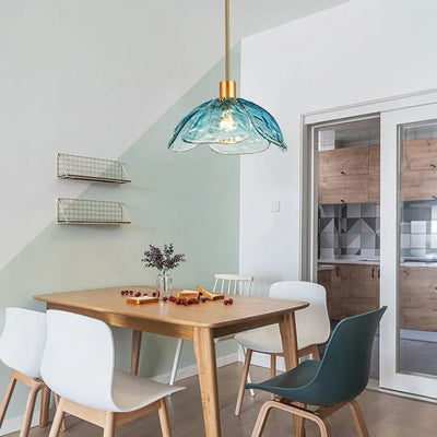 Floral Blossom Pendant Light – Elegant Glass Hanging Lamp for Bedrooms & Living Spaces