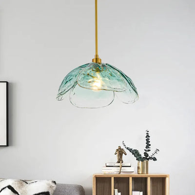 Floral Blossom Pendant Light – Elegant Glass Hanging Lamp for Bedrooms & Living Spaces